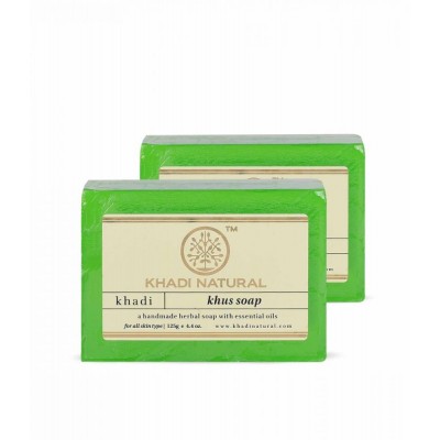 Lot of 2 Khadi Natural Herbal Khus Soaps Ayurvedic Skin Face Body Care Gift Set