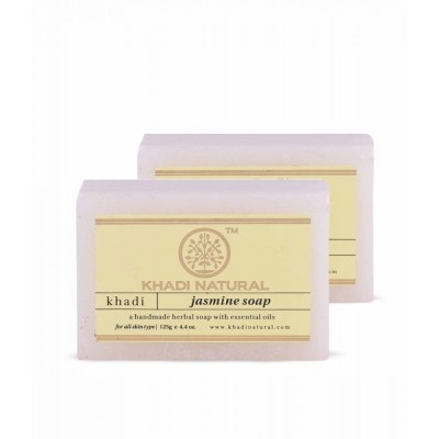 Lot of 2 Khadi Natural Herbal Jasmine Soaps Ayurvedic Skin Face Body Care Gift