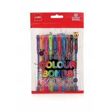 10 Pieces Cello Color Bombs Assorted Colored Ink Gel pens student school craft