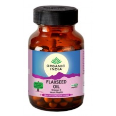 Lot of 2 Organic India Flax Seed Oil Packs 120 Capsules Omega 3 Ayurveda Health
