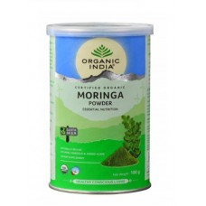Organic India Moringa powder 100 Gram Tin USDA GMO Cert energy vitality stamina