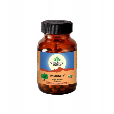 Pack of 2 Organic India Immunity 120 Capsule USDA GMO Ayurvedic Natural Cold Flu