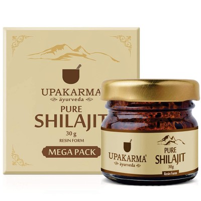 UPAKARMA Natural & Pure Ayurvedic Shilajit / Shilajeet Resin 30 Grams Mega Pack