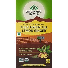 Lot of 4 Organic India Tulsi Green Tea Lemon Ginger 100 Tea Bag Ayurvedic Health