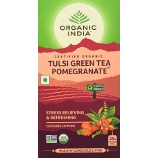 Lot of 4 Organic India Tulsi Green Tea Pomegranate 100 Tea Bag ayurvedic natural