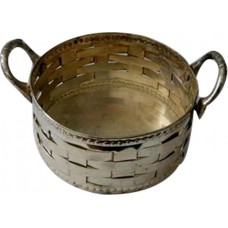 Small Brass basket multipurpose use India Handicraft Table Home Kitchen Decor