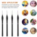 Galinpo 4 Pcs Paint Brushes Set for Fine Detailing Round Pointed Tip Nylon Hair