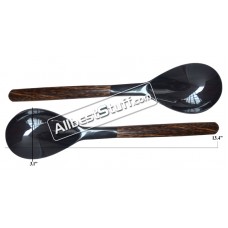 Medieval New Black Etched Ox Horn Spoon Server Set of 2 Spoon