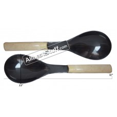 New Etched Ox Horn Spoon Server Set of 2 Spoon