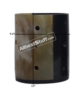 Horn Candle Holder, Polished Silvered Candle Cup and Stand