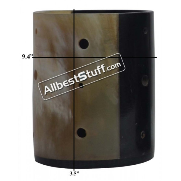 Horn Candle Holder, Polished Silvered Candle Cup and Stand