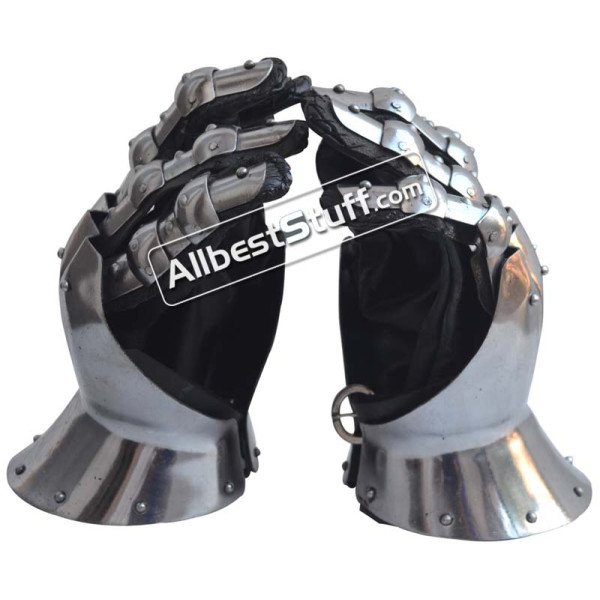 16 Gauge Medieval Knight Gauntlets Gothic Hourglass Gauntlets 14th Century