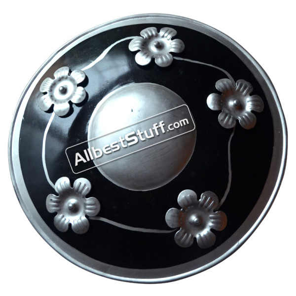 Medieval Armor Iron Steel Black Buckler Shield