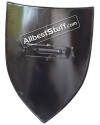 Crusader's shield 13th cent. Medieval Metal Shield Painted Black image 1