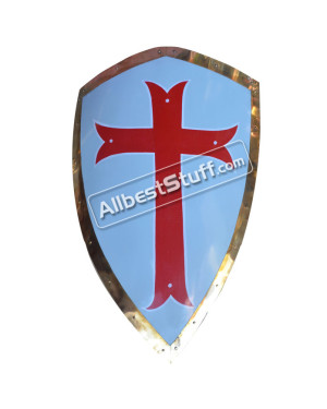 Medieval Shield Steel Painted Cross