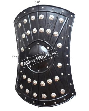 Medieval Barbarian Armor Templar Viking 18 Inches Iron Shield