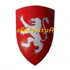 Wooden Armour Crusader Shield 13th cent., Red Painted Dragon