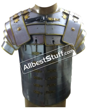 Roman Lorica Segmentata Armor Breastplate Costume Brass Lined Segmenta