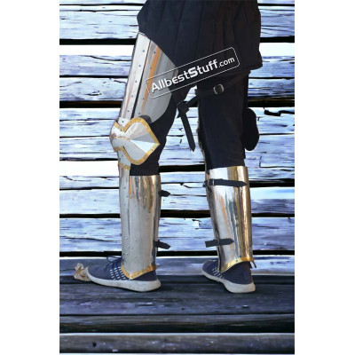 15th Century Churburg Stainless Steel Arm and Leg Plate Armour