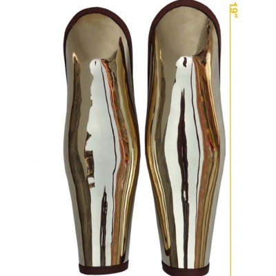 SALE! Brass Greaves Shin Protection Costume Armour 18 Gauge