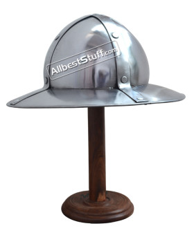 SALE! Antique Medieval Banded Kettle hat 1,6mm steel helmet