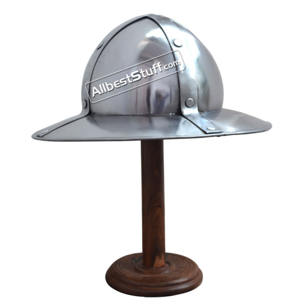 SALE! Antique Medieval Banded Kettle hat 1 and 6mm steel helmet