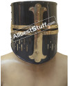 SALE! Crusader Helmet Black Finish with Brass Cross 16 Gauge image 1