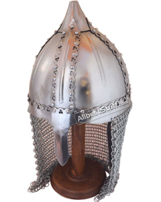 Russian Boyar Helmet - Gnezdovo Helmet With Chain Mail