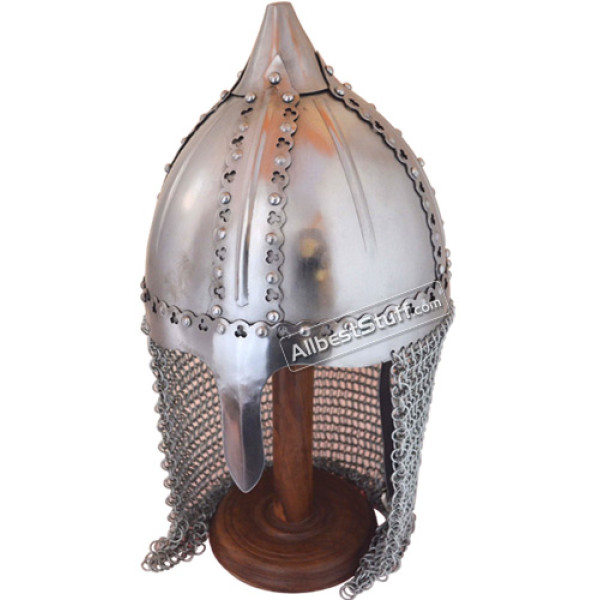 Russian Boyar Helmet - Gnezdovo Helmet With Chain Mail