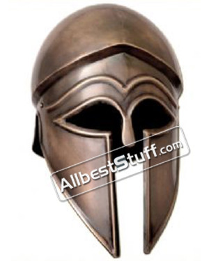 Italo Corinthian Helmet 18 Gauge Steel Leather Liner Antique Finish