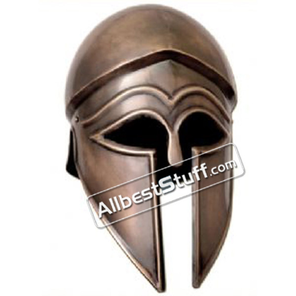 Italo Corinthian Helmet 18 Gauge Steel Leather Liner Antique Finish