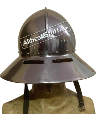 Late Medieval Kapalinhelm Helmet Heavy 14 Gauge Steel