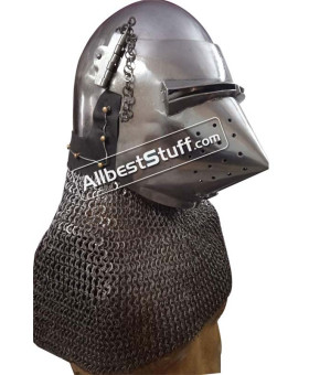 Medieval Houndskull Bascinet made from Heavy 14 Gauge Steel