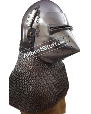 Medieval Houndskull Bascinet made from Heavy 14 Gauge Steel