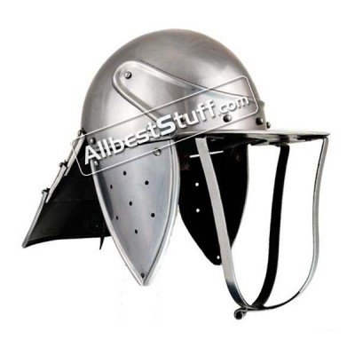 Medieval British Lobster Pot 18 Gauge Steel Helmet