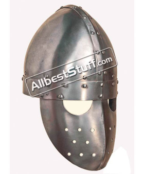 Medieval 12th Century Crusader Spangenhelm with Faceplate