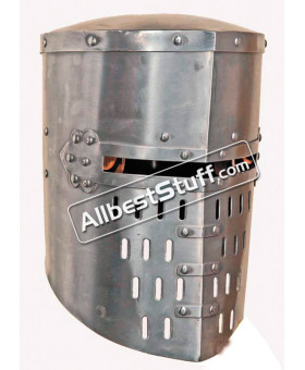 Medieval 12th Century Great Knights Templar Helmet 16 Gauge Steel