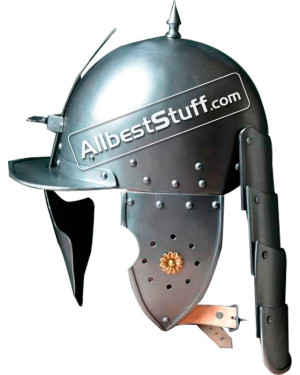 Medieval 16th century Burgonet with visored Helmet