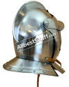 Medieval 17th Century Closed Burgonet 16 Gauge Steel Helmet image 3