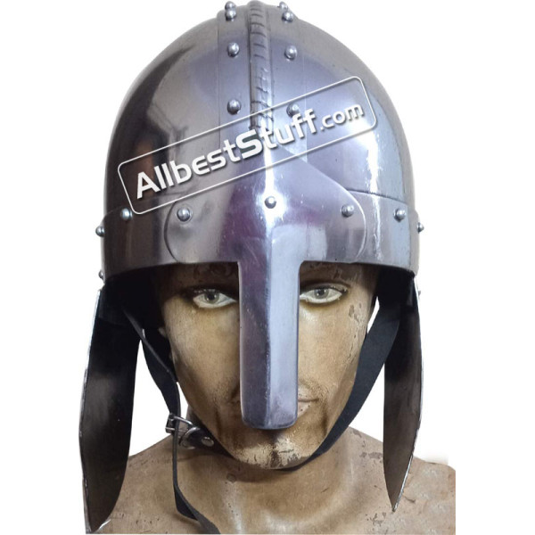 Medieval 9th Century Viking Nasal Early Spangenhelm Helmet
