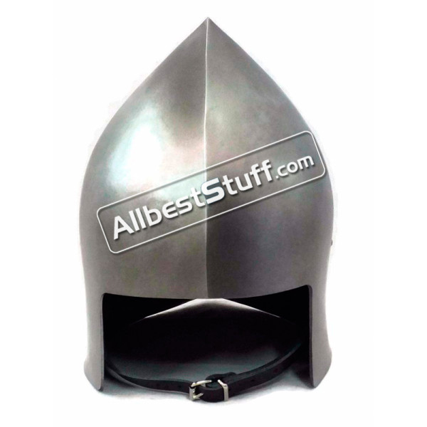 Medieval Archer Open Face Sallet 14 Gauge Steel Helmet