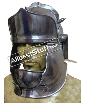 Medieval Auxiliary Cavalry Helmet ''E'' 20 Gauge Steel