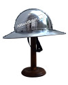 Medieval Banded Kettle Hat 1,6mm Steel Helmet with Leather liner image 1