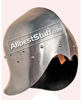 Medieval Barbute Helmet of 15th-Century Italian design