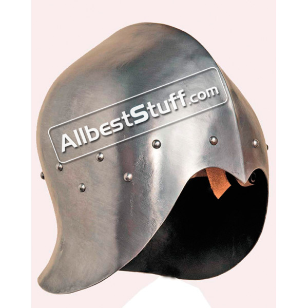 Medieval Barbute Helmet of 15th-Century Italian design