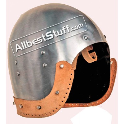 Medieval Bascinet 14 Gauge Steel Helmet