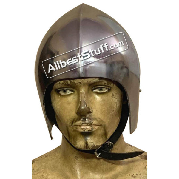 Medieval Bascinet Basic Helmet made from 14 Gauge Steel