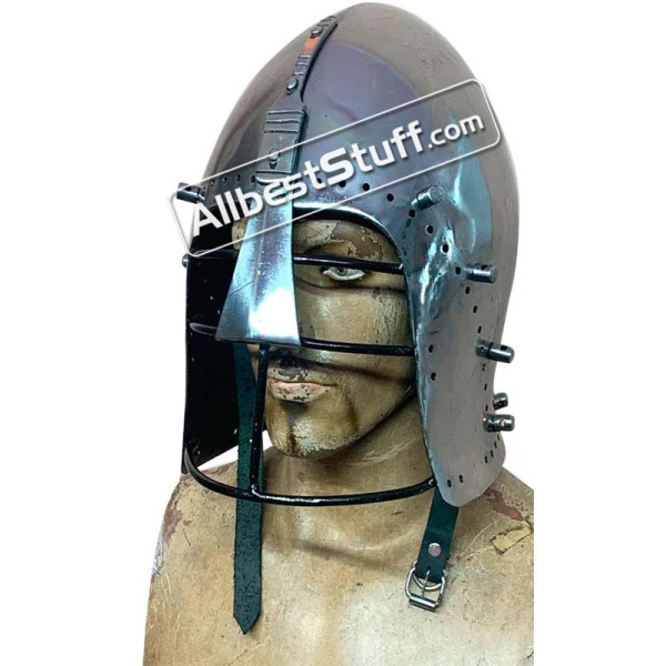 SALE! Medieval Bascinet Buhurt Helmet made in 14 Gauge Steel