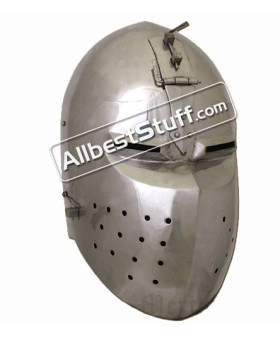 Medieval Bascinet Helmet 14th Century made from 14 Gauge Steel
