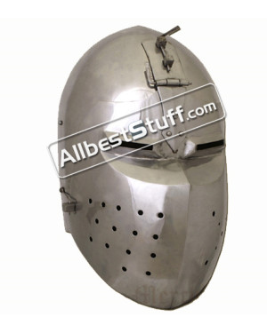 Medieval Bascinet Helmet 14th Century made from 14 Gauge Steel